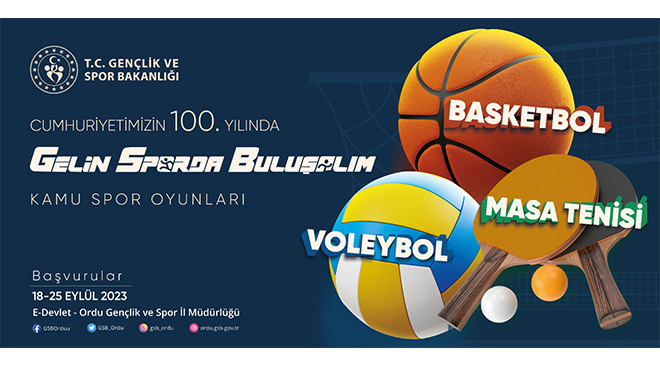 Ordu’da 100.yıla özel kamu spor oyunları başlıyor