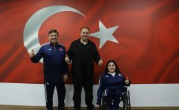 Atıcılık milli sporcuları Genç’i ziyaret etti