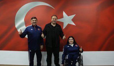 Atıcılık milli sporcuları Genç’i ziyaret etti