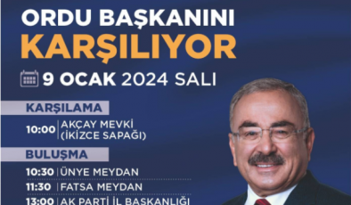 Ordu Başkanını karşılıyor!