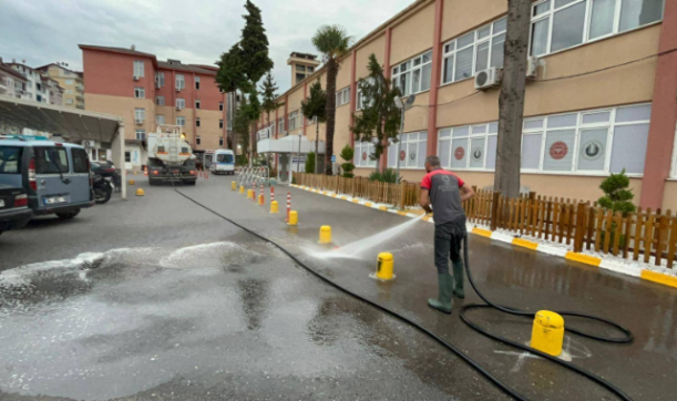 Ordu’da hastane bahçeleri pırıl pırıl