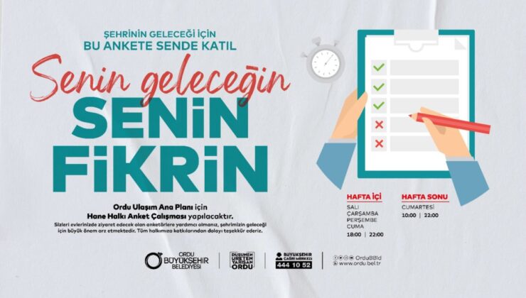 Ulaşım anketi Fatsa’da yapılacak