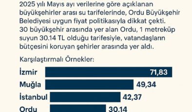 Ordu’da su faturaları cep yakmıyor