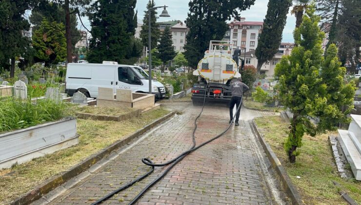 Ordu’da mezarlıklar Kurban Bayramı’na hazır