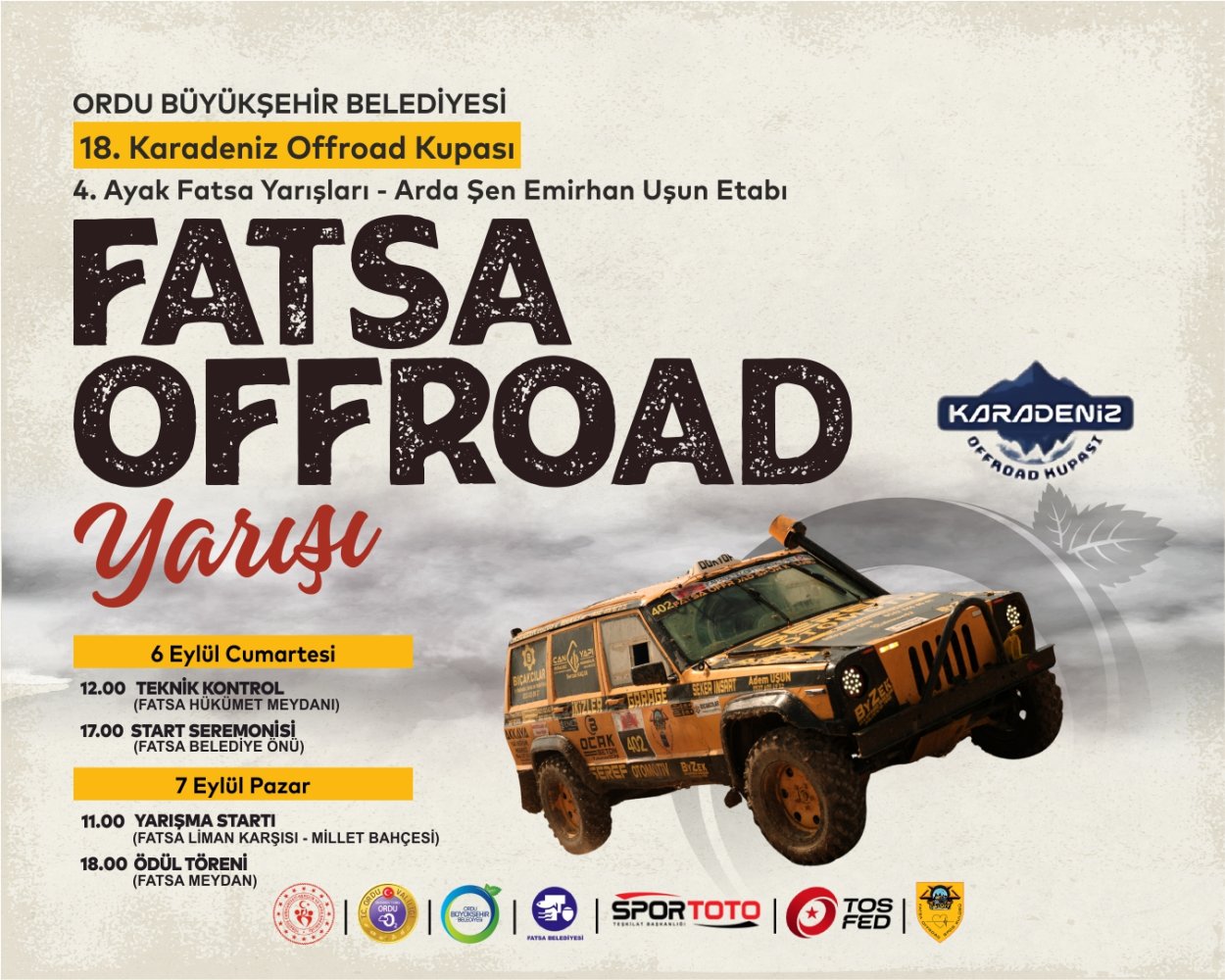 Fatsa’da Offroad heyecanı yaşanacak