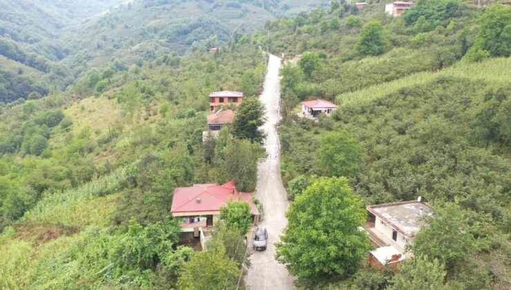 Ünye Ortaköy’de beton yol çalışması yapıldı